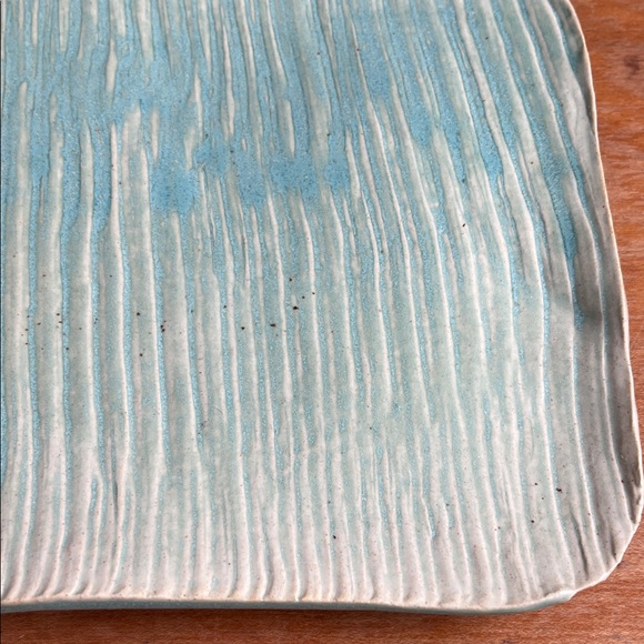 Textured Rectangular Ceramic Tray - Picture 2 of 6